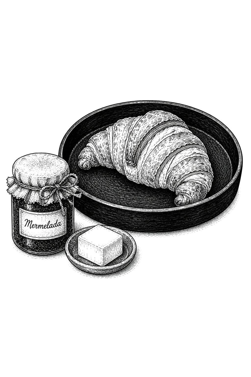 Croissant con mermelada